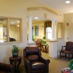 Waiting room with comfortable chairs