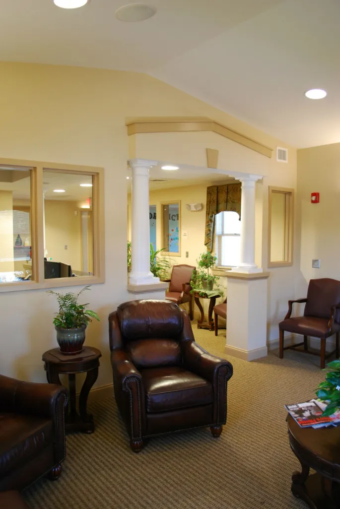 Waiting room with comfortable chairs