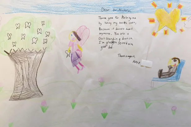 Child's thank you drawing